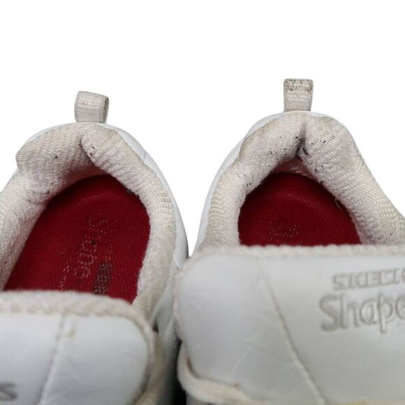 Skechers Shoes Womens 9 Shape Up Sneaker Work Slip Resistant Leather White Retro - Picture 15 of 16